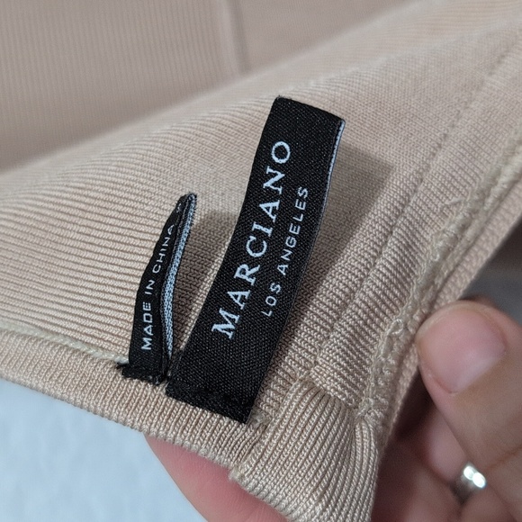 Marciano Los Angeles Tan Beige Halter Bandage Bodycon Dress Size Small - Picture 7 of 9